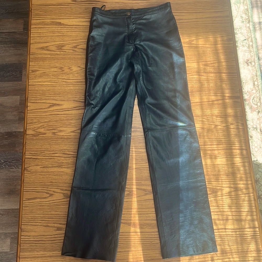 Mas Leather Women's Straight Leather Pants